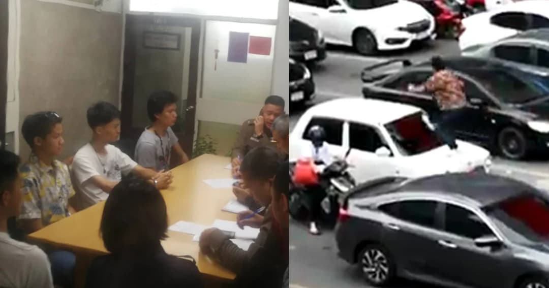 รวบแล้ว ! โจ๋คะนองทำคลิปวิ่งบนรถติดไฟแดงกลางแยกอโศก