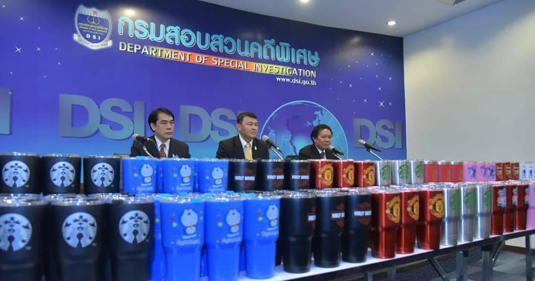 ทลายแหล่งผลิตแก้วปลอม เสียหายกว่า 60 ล้านบาท