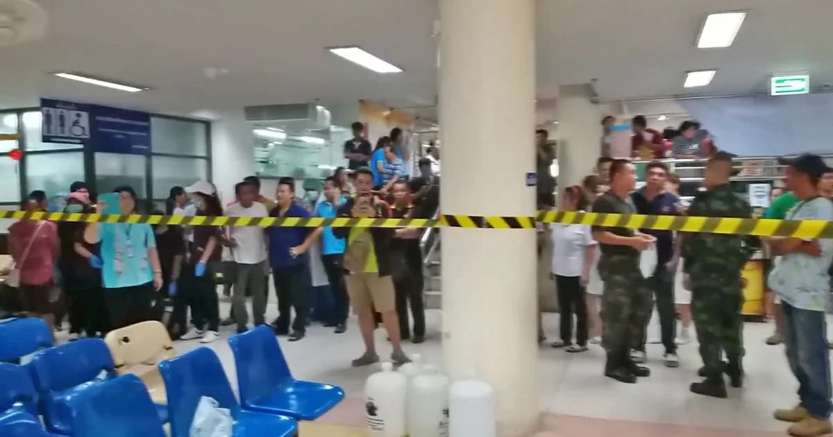 เขยโหดจ่อยิงหัวพ่อตา-เมียดับกลาง รพ.นครปฐม ก่อนยิงหัวตัวเองหวังฆ่าตัวตายตาม