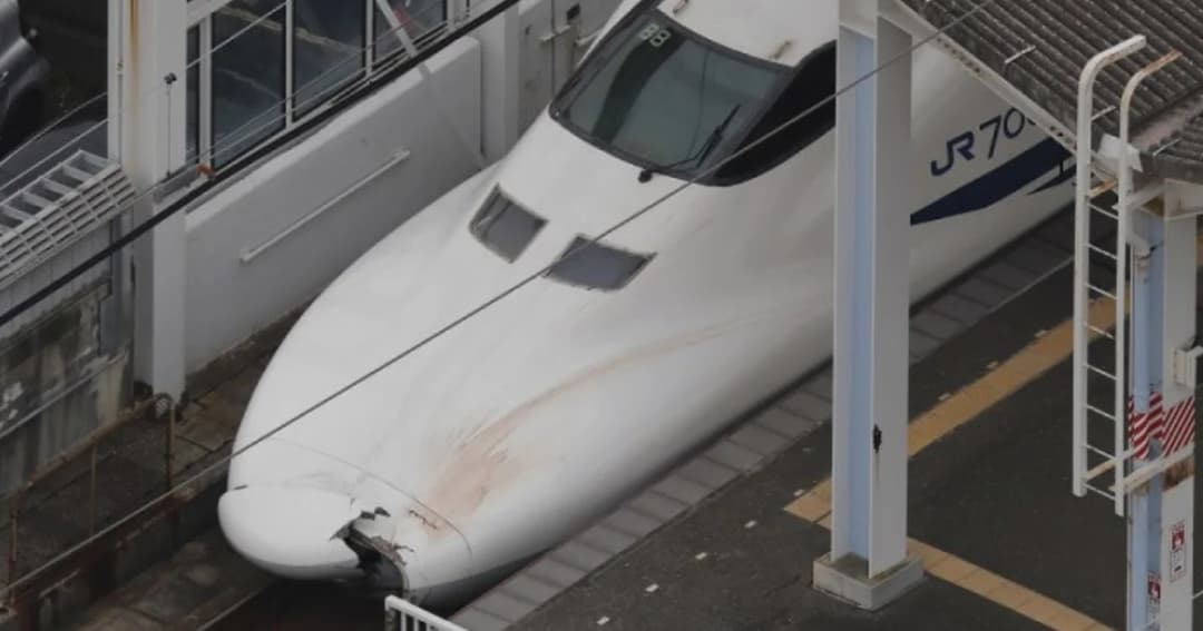 เผยเหตุหัวรถไฟชินคันเซนแตก เป็นชิ้นส่วนมนุษย์ชายวัย 52 ปี คาดฆ่าตัวตาย