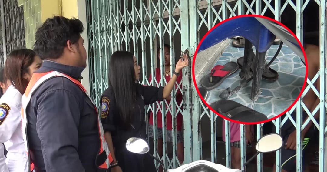 โจรแสบ! ขโมยถอดล้อ จยย. แถมล็อกประตูบ้านไม่ให้ออก