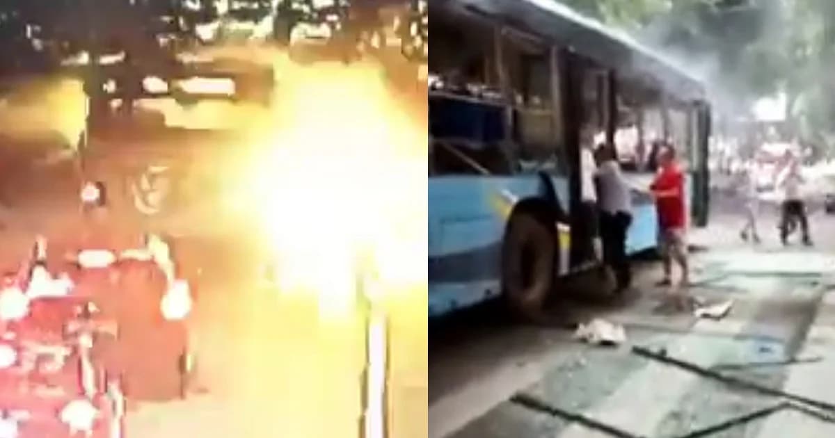 รถเมล์ระเบิดปริศนากลางถนนในจีน บาดเจ็บ 15 ราย