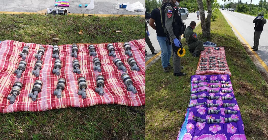 รวบหนุ่มขนระเบิด 40 ลูกพร้อมชุดตั้งเวลาซุกกระบะบนถนนสุไหงโกลก – ตากใบ