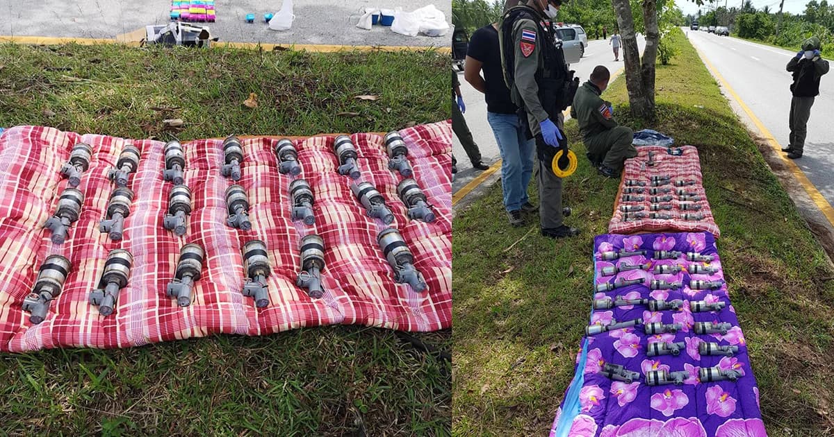 รวบหนุ่มขนระเบิด 40 ลูกพร้อมชุดตั้งเวลาซุกกระบะบนถนนสุไหงโกลก – ตากใบ