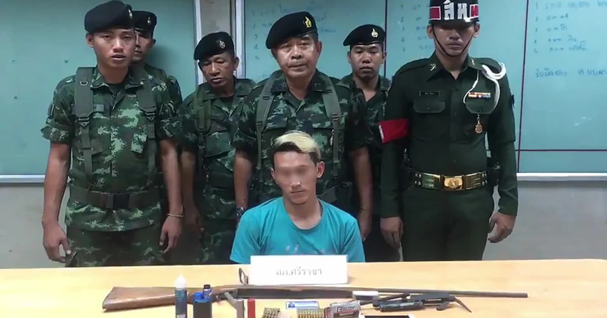 บุกค้นบ้าน จับ ‘จ๊อด ผมทอง’ ซุกอาวุธปืน-กระสุนอื้อ