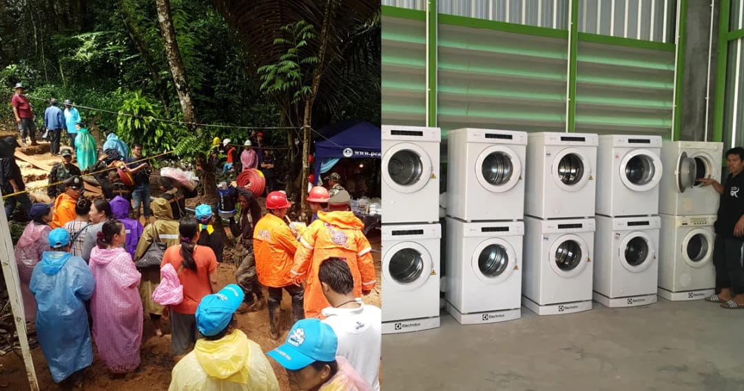 น้ำใจงาม ! สาวรับซัก-อบแห้งผ้า ให้ จนท.ช่วย 13 ชีวิตติดถ้ำหลวงฟรีๆ