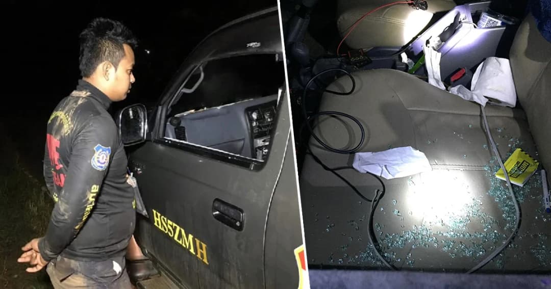 โจรทุบรถกู้ภัย ฉกวิทยุสื่อสารติดรถ ขณะช่วย 13 ชีวิต ในถ้ำหลวง