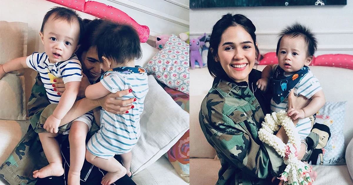 เก็บตก! สายฟ้า-พายุ มีพวงมาลัยไหว้ แม่ชมพู่ เป่าเค้กวันเกิดกับลูกปีแรก