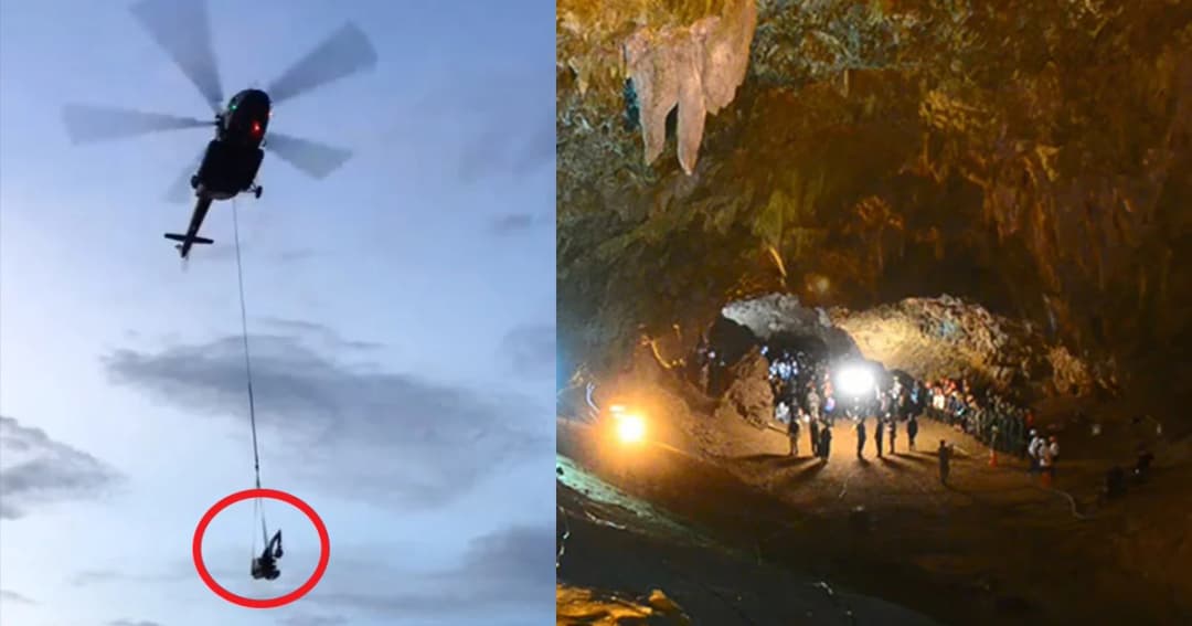 เผยคลิป เฮลิคอปเตอร์ ยกแบคโฮ ร่วมปฏิบัติช่วย 13 ชีวิต