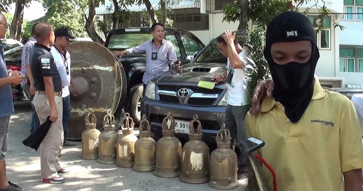 ตร.ยโสธรรวบโจรใจบาป ขโมยระฆังในวัด