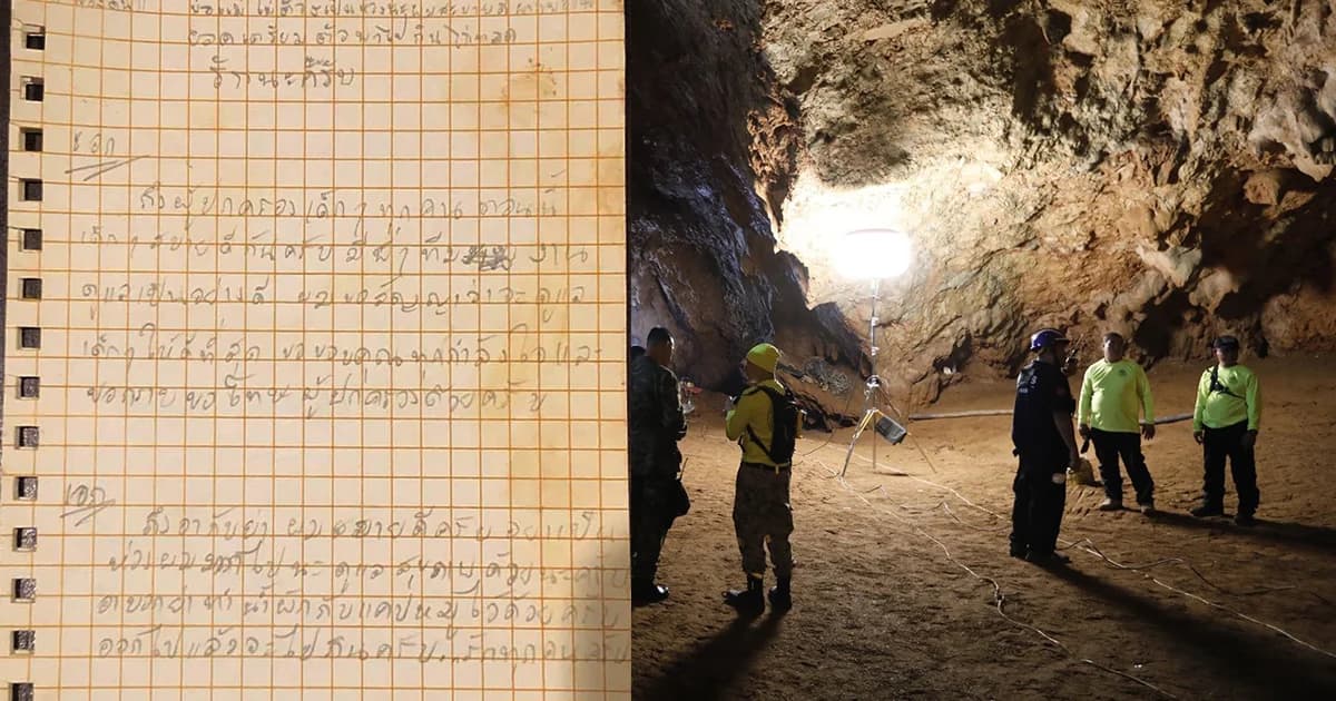 เปิด จม. ฉบับแรก 13 ชีวิต ติดถ้ำหลวง ‘โค้ชเอก’ เขียนขอโทษผู้ปกครอง