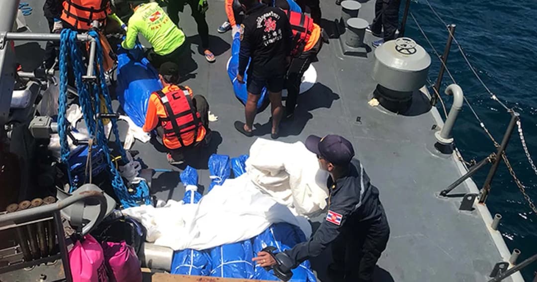 พบศพชาวจีนเพิ่มอีก 5 ราย เหตุเรือล่มภูเก็ต-ยังสูญหาย 18 คน