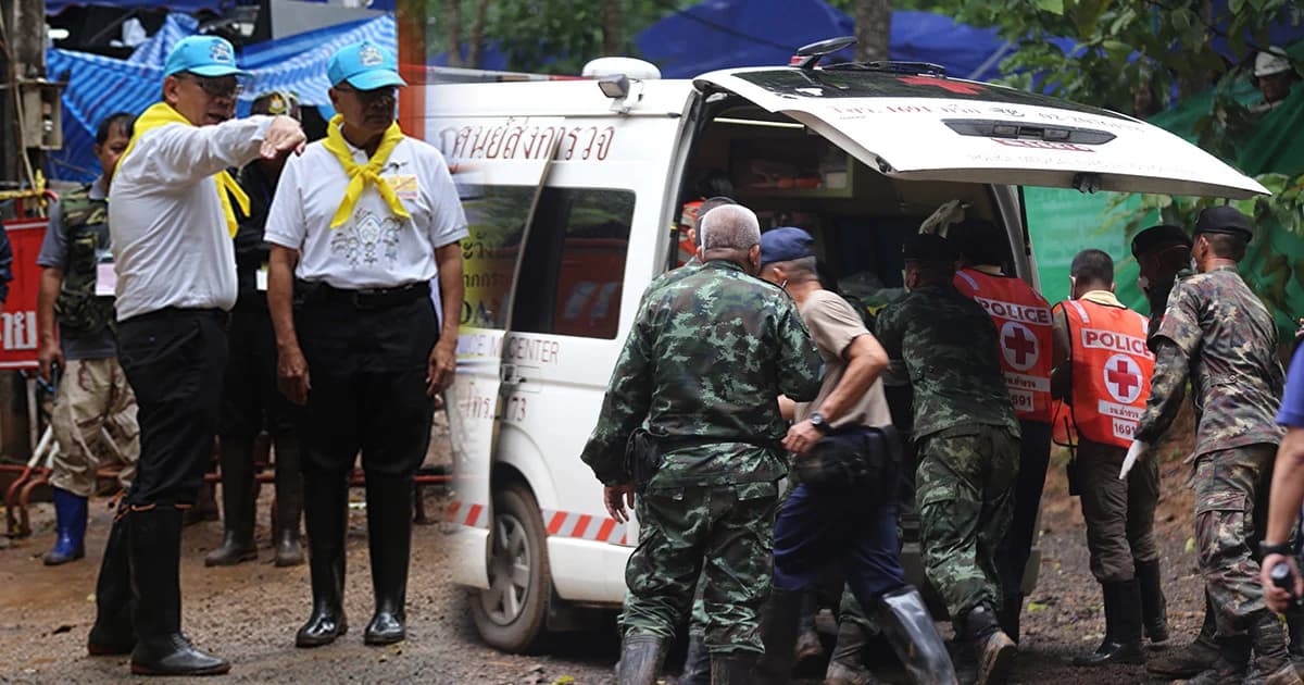 เปิดภาพนาทีนำทีมหมูป่าพ้นถ้ำหลวง