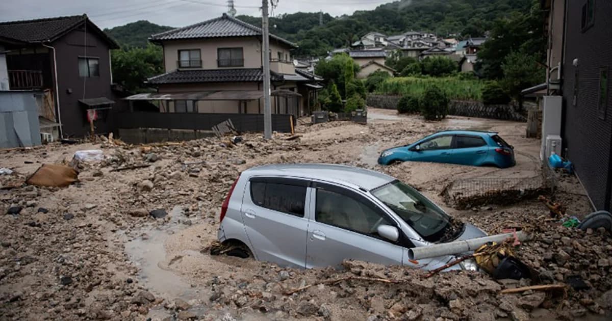 คืบหน้าฝนตก-น้ำท่วมหนักที่ญี่ปุ่น เสียชีวิตพุ่ง 124 ราย