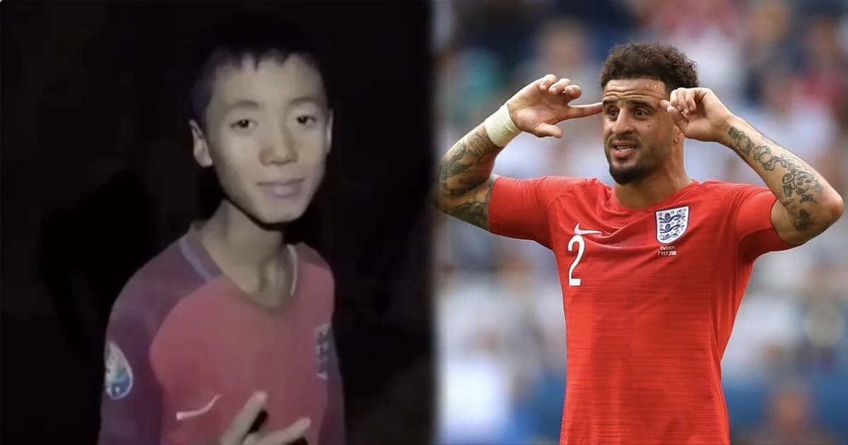 ไคล์ วอล์คเกอร์ ทวีตขอที่อยู่จะส่งเสื้อบอลให้หมูป่า