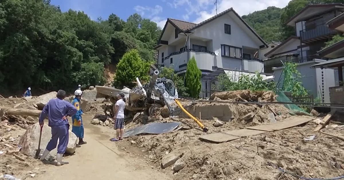 เสียชีวิตเพิ่มเป็น 157 ราย สูญหาย 57 คน น้ำท่วม-ดินถล่มในญี่ปุ่น