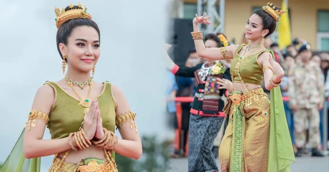 “ปราง กัญญ์ณรัณ” งามอย่างไทย ร่วมพิธีรำบวงสรวงพญาศรีสัตตนาคราช