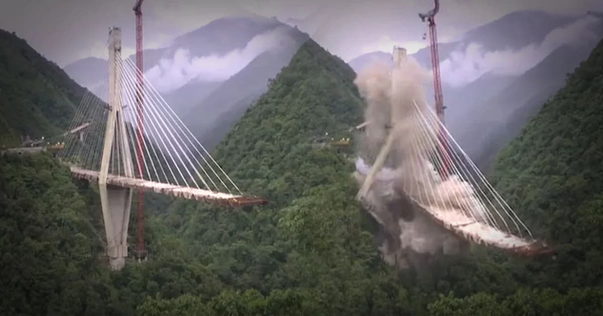 โคลัมเบียระเบิดสะพานแขวนทิ้ง หลังคนงานเสียชีวิต 10 คน ทั้งที่ยังสร้างไม่เสร็จ