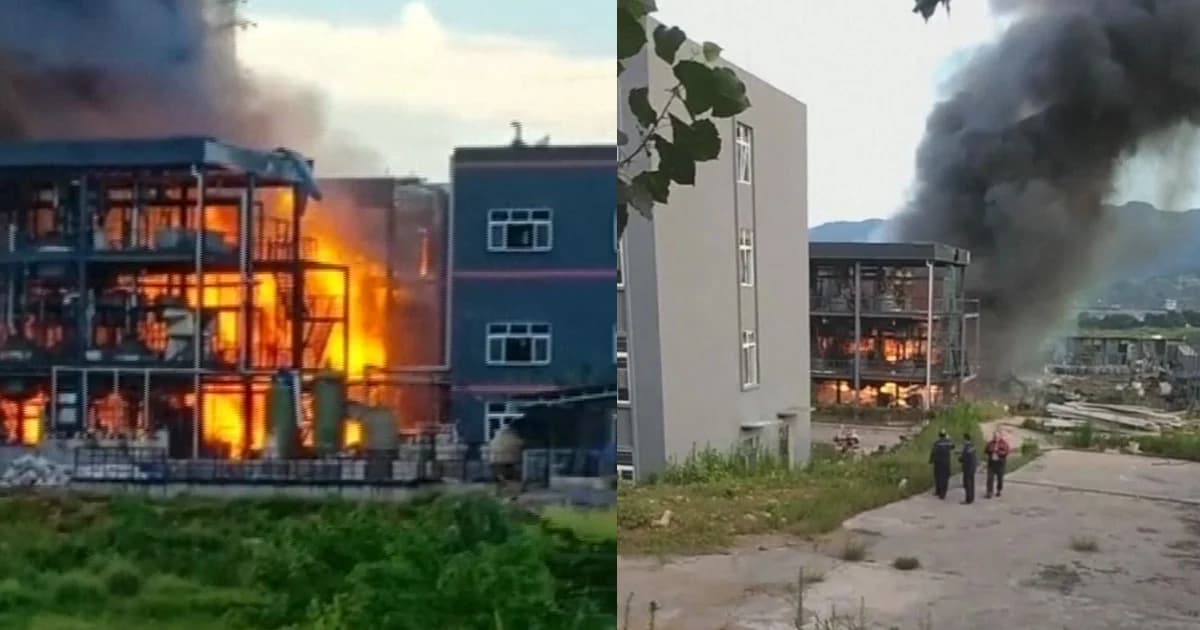 ตายแล้ว 19 ศพ! โรงงานผลิตสารเคมีในจีนระเบิดดังสนั่น