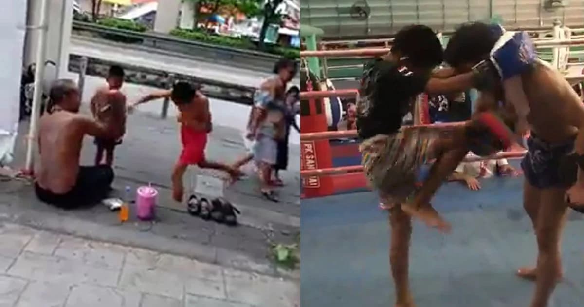 ฝันเป็นจริง ! นักมวยดังพาหนูน้อยเตะหมอนริมถนนมาฝึกซ้อมที่ค่าย