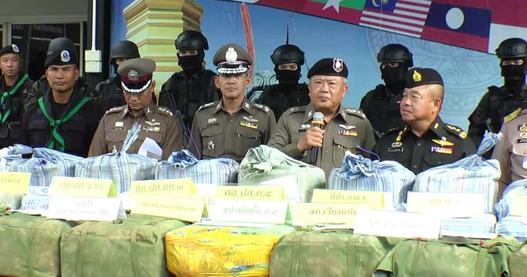 เชียงราย รวบกองทัพมดขนยาบ้า 7.4 ล้านเม็ด-ไอซ์ 200 ก.ก.เข้าไทย
