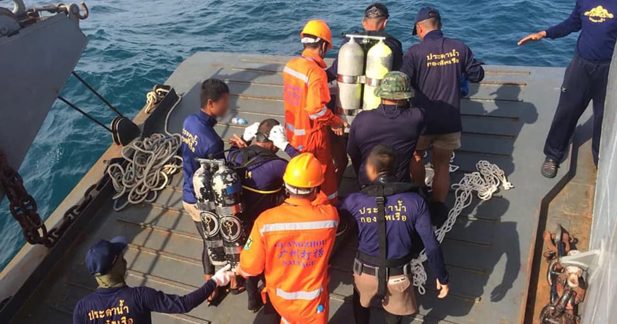 ยังกู้ไม่สำเร็จ! ร่างเหยื่อเรือล่ม ติดท้องเรือฟินิกซ์ เร่งดำเนินการต่อวันนี้