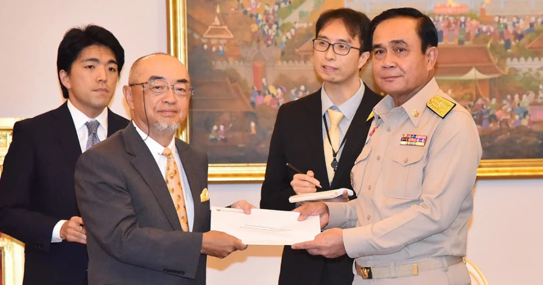 นายฯ มอบเงินแสดงความห่วงใยน้ำท่วมญี่ปุ่น