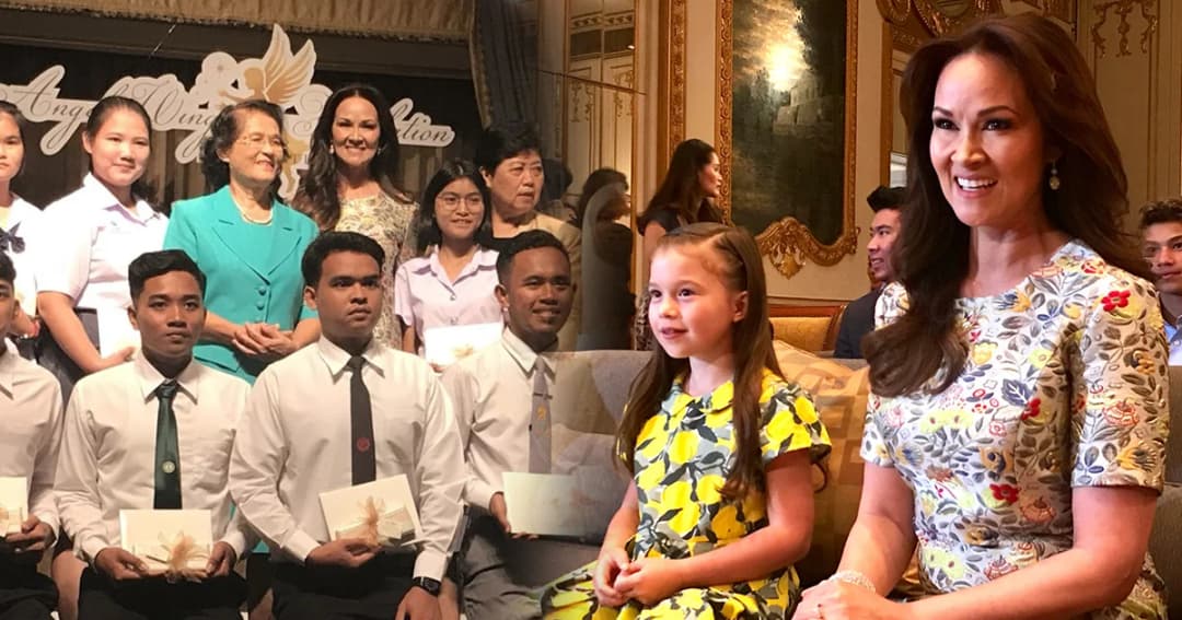 “ปุ๋ย ภรณ์ทิพย์” ควงลูกๆ มอบทุนการศึกษา สอนลูกเสมอ “แม่โชคดี ที่เกิดเป็นคนไทย”