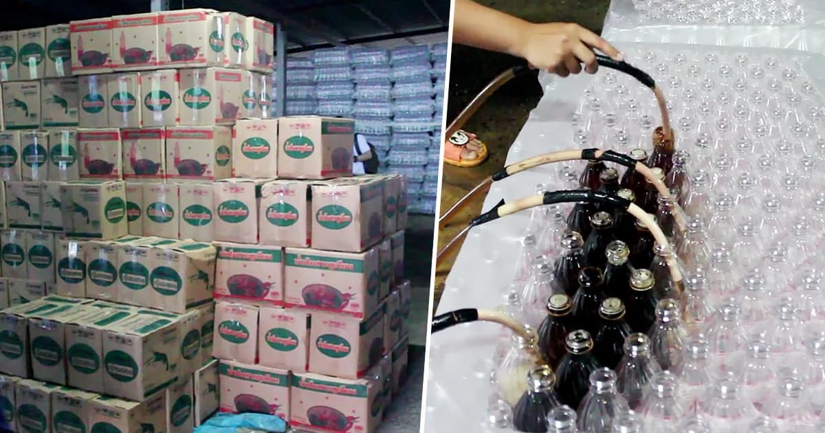 ทลายโรงงานผลิตน้ำปลา-น้ำส้มสายชูปลอม พบทำจาก เกลือ-คาราเมล