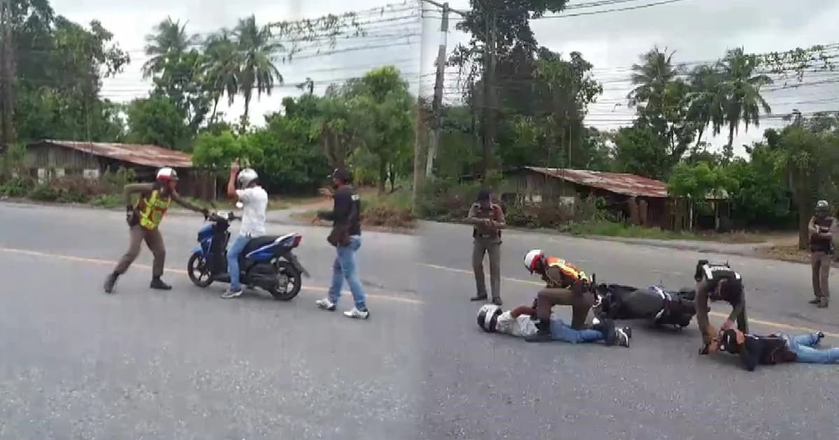 เหมือนจริง! ตร. ซ้อมแผนโจรบุกชิงทองกลางตลาด