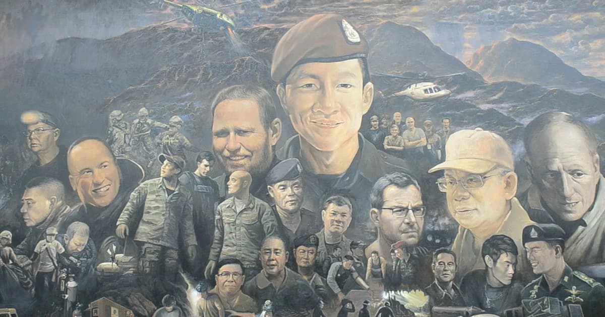 คืบหน้า 99% ภาพวาดเดอะฮีโร่ถ้ำหลวง นทท.เข้าชม-ถ่ายภาพไม่ขาดสาย