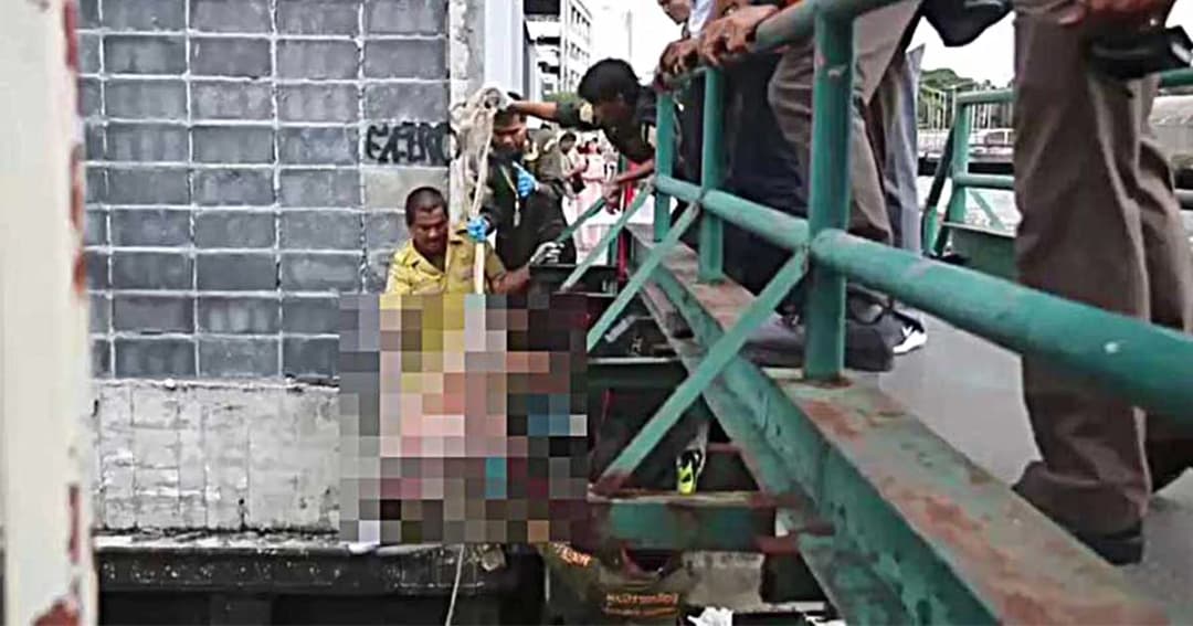 พบศพครึ่งตัว ลอยในคลองเเสนเเสบ หลังห้างดัง ย่านบางกะปิ