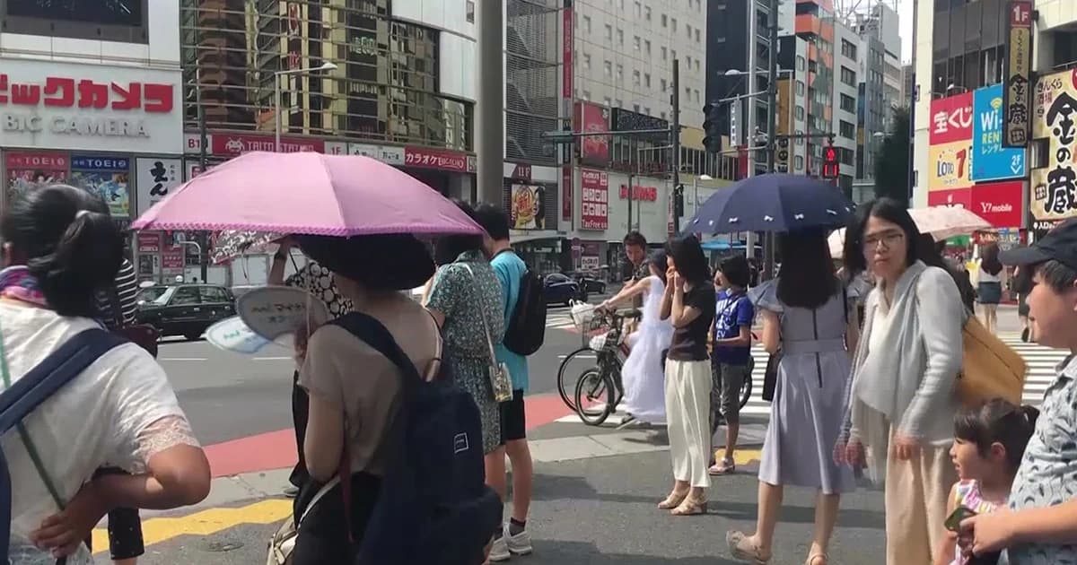 คลื่นความร้อนรุนแรง ญี่ปุ่นได้รับผลกระทบหนักมีผู้เสียชีวิตเกือบ 40 คน