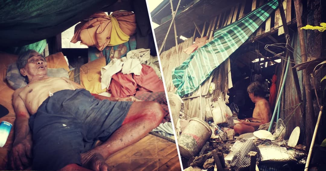 เฒ่า 86 ปี อาศัยเพิงกองขยะอยู่ลำพัง ไร้น้ำ-ไฟฟ้าใช้ เผยมีลูก 4 คน