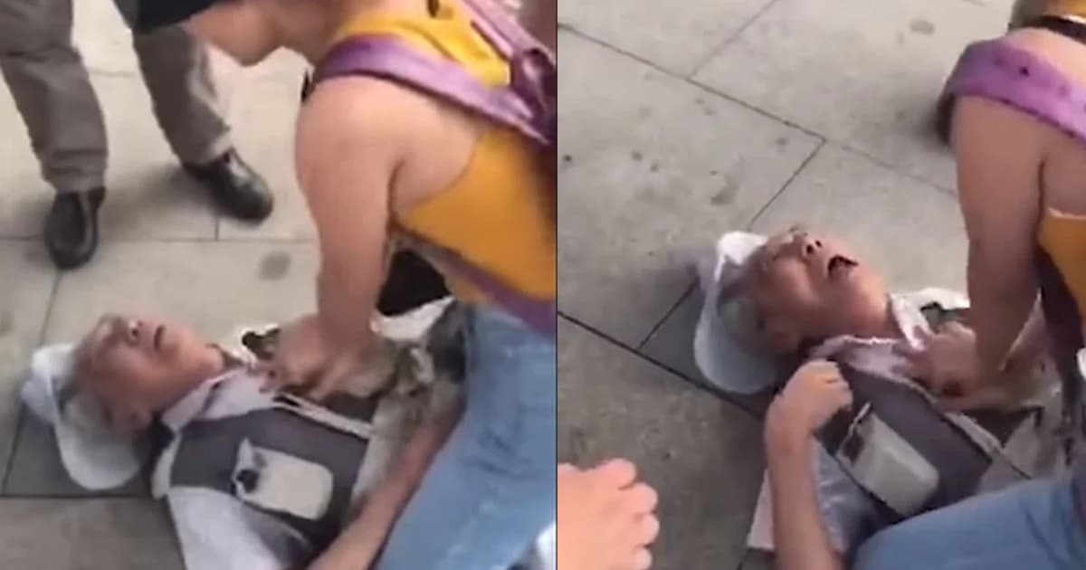 วินาทีชีวิต! นศ.หญิง ปั๊มหัวใจ ช่วยชายชราหมดสติ แข่งกับเวลาความเป็นความตาย