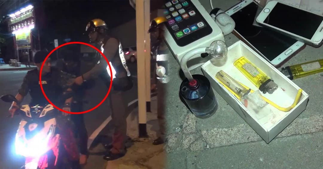 หนุ่มเสพยาขับหนีด่าน สุดท้ายไม่รอดถูกจับพร้อมของกลาง