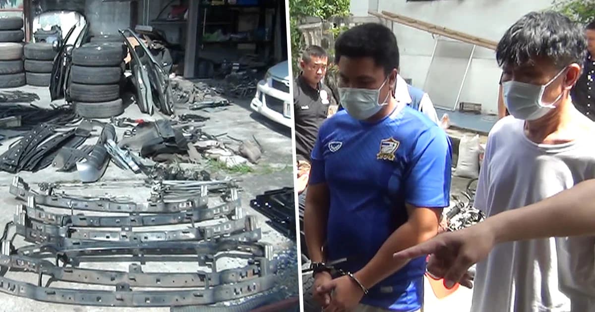 ทลายแหล่งชำแหละรถยนต์รายใหญ่ จับสามพ่อลูก ครอบครัวโจร