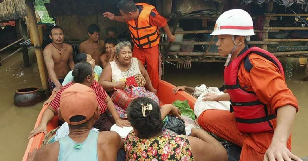 อพยพชาวเมียนมา ในรัฐกะเหรี่ยง หนีน้ำท่วมกว่า 5,000 คน