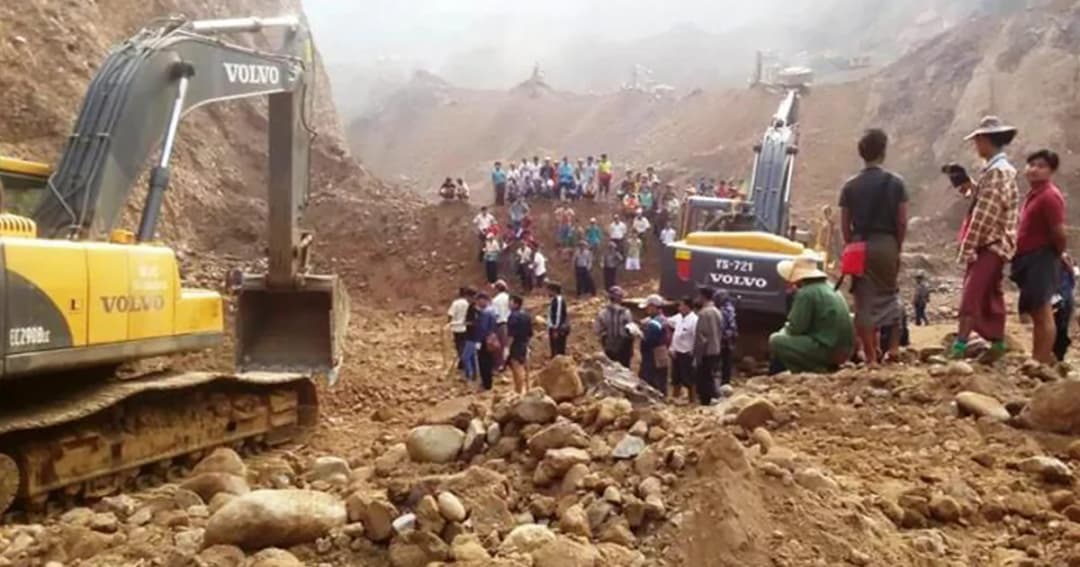 ดินถล่มเหมืองหยกพม่า หลังฝนตกหนัก ฝังคนงานดับ 27 ศพ