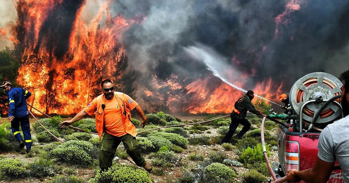 ไฟไหม้กรีซครั้งใหญ่ในรอบ 10 ปี คาดเกิดจากคนลอบวางเพลิง