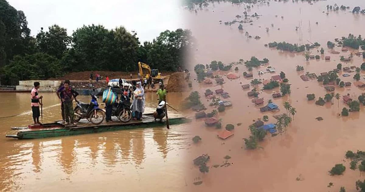 ‘ฝนตกหนัก’ อุปสรรคต่อการค้นหาผู้รอดชีวิต เขื่อนแตกในลาว