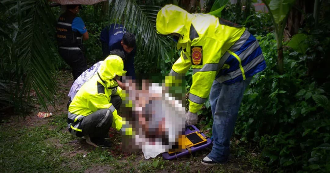 หนุ่มคลั่งยา ! ใช้ชะแลงแทงพ่อดับสยอง ก่อนลากศพทิ้งสวนปาล์ม