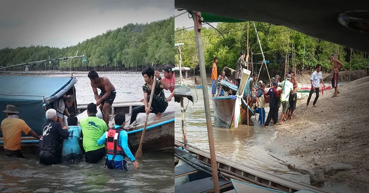 ญาติร่ำไห้ ! พบศพ พ่อ-ลูก เรือล่มทะเลอ่าวลึก หลังค้นหานาน 10 ชม.