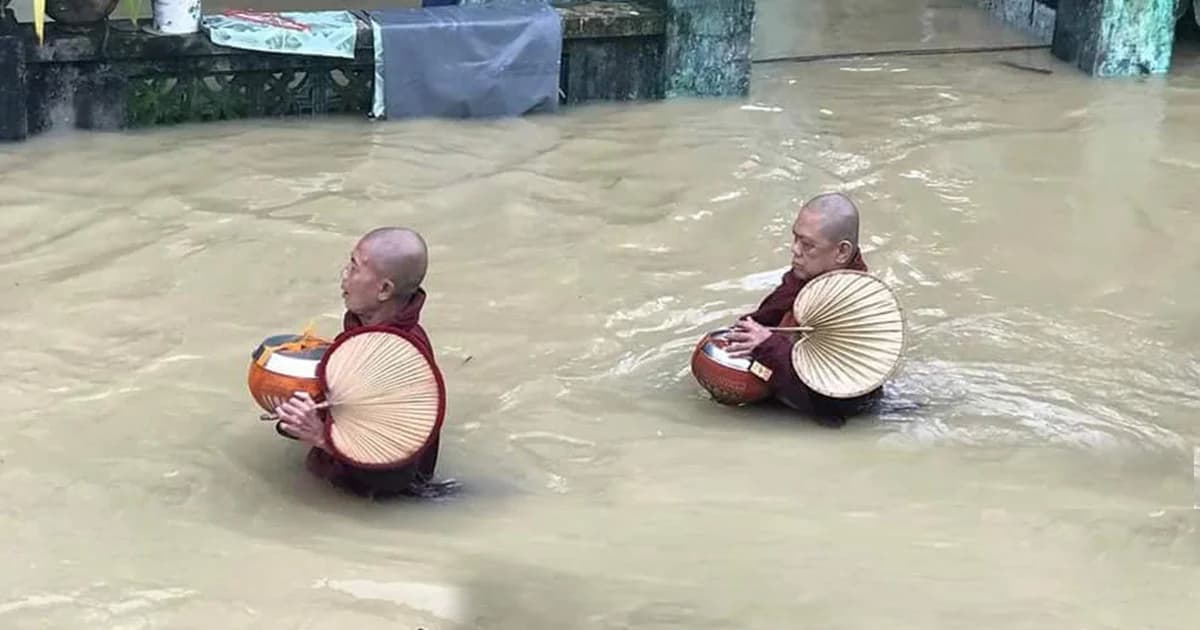 ‘เมียนมา’ น้ำท่วมหนักหลายพื้นที่ เร่งอพยพชาวบ้านกว่า 50,000 คน