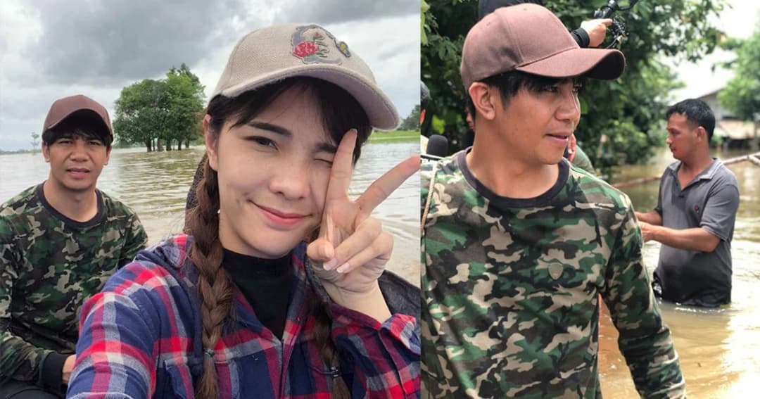 “ก้อง-เบล” ลงพื้นที่ช่วยพี่น้องชาวสกลนคร หลังฝนตกน้ำท่วมหนัก!