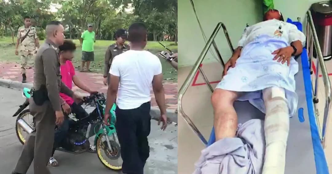 ร้อยเอ็ด รวบเด็กแว้นซิ่งพุ่งชน เจ้าหน้าที่ อส.ขาหักขณะเข้าจับกุม