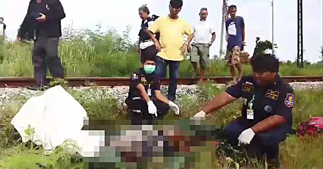 พบศพหนุ่มนิรนาม ถูกรถไฟเหยียบร่างแหลก ดับสยอง