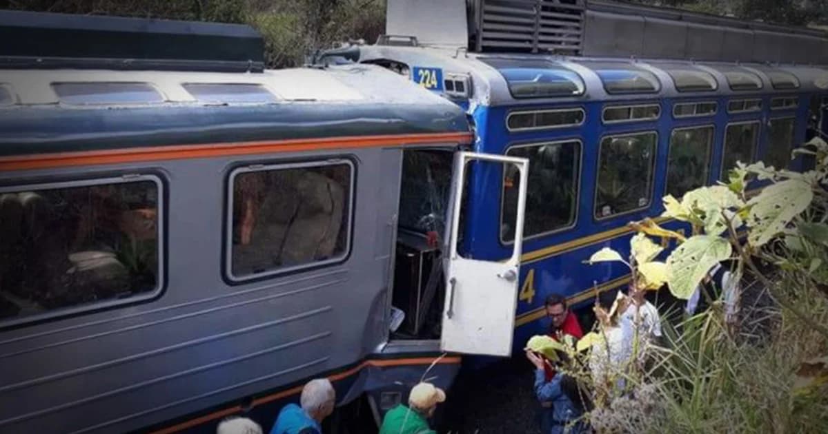 รถไฟชนกันใกล้ “เมืองโบราณอินคา” พบนักท่องเที่ยวบาดเจ็บ 13 คน