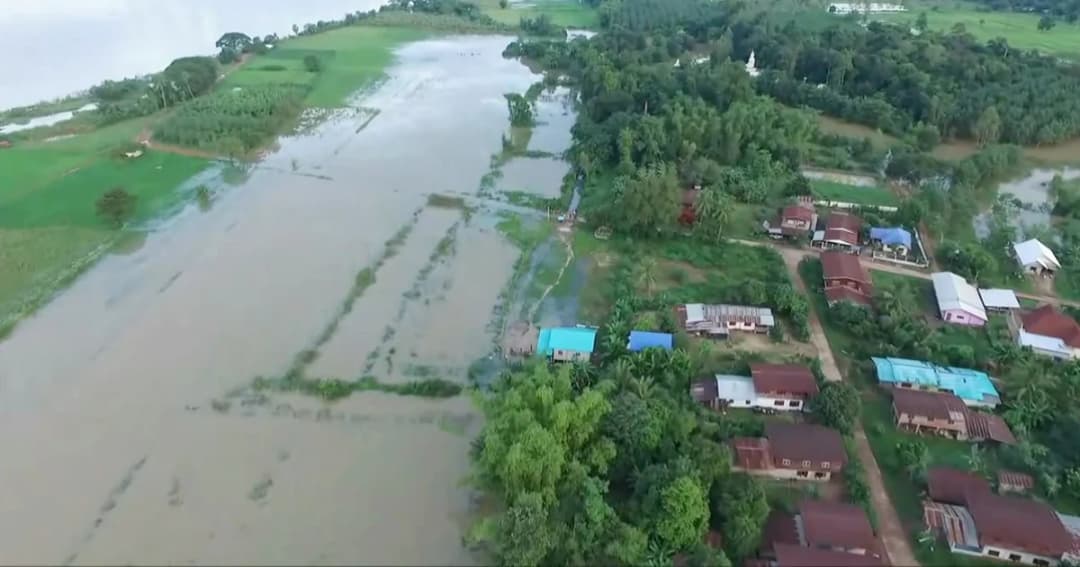 ‘บึงกาฬ’ น้ำโขงล้นตลิ่ง ประกาศพื้นที่ประสบภัยแล้ว 2 อำเภอ