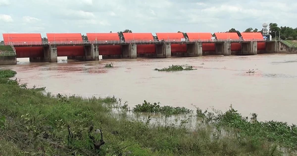 เขื่อนยโสธรถึงขั้นวิกฤต ขึ้นธงแดงแจ้งเตือนประชาชน